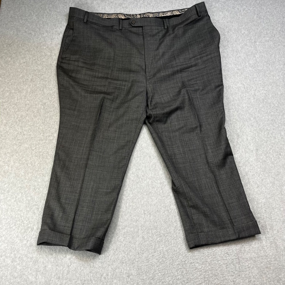 Lauren by Ralph Lauren Dress Pants Mens 49x24 Gray Big & Tall Paisley Waist